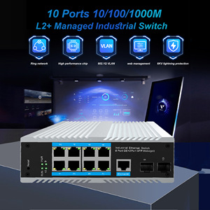 Neuer Typ Mini Internet Industrial Management Switch 10 Port 10/100 m Netzwerk-Switch mit SNMP QoS-Funktion Attraktiver Preis - Product Image 2