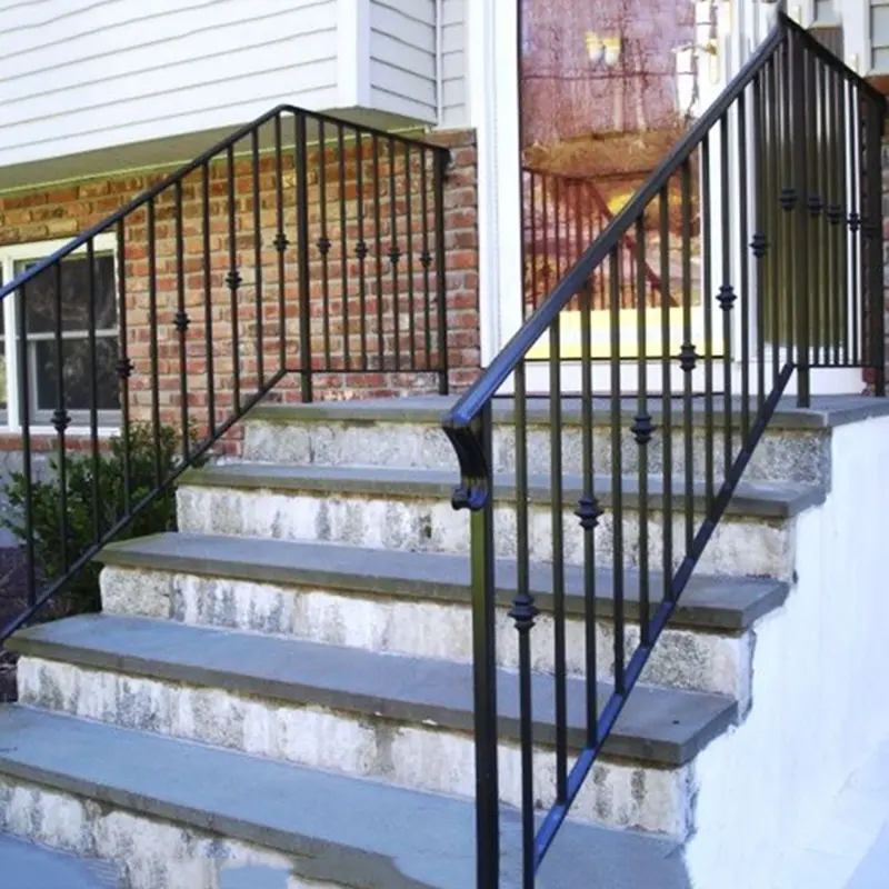 Rampe d'escalier en acier galvanisé, balustrade décorative de véranda, main courante, prix d'usine