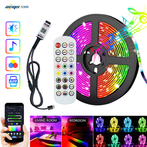 ชุดสายไฟ Led 5V RGB ยาว5ม.,ไฟ Led 30ดวง Ip20พร้อมควบคุมด้วยแอปอย่างชาญฉลาดรีโมทคอนโทรล IR แบบกำหนดเองคู่มือการใช้งานยืดหยุ่น - Product Image 6