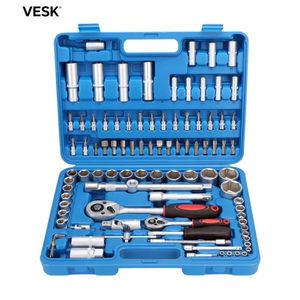 Wzauto 94 יח אוניברסלי תיקון מכונית spanner תיבת כלי שקע ברגים שקע ברגים עם במקרה קשה oem מותאם אישית