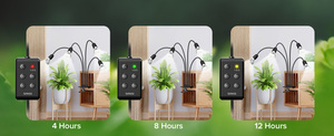 SANSI <strong>LED</strong> Grow Lights for Indoor PlantsTime Set 600W Full Spectrum Gooseneck Clip Plant Grow Light Plant Light With <strong>Timer</strong> <strong>4</strong>/8/12 - Product Image 2