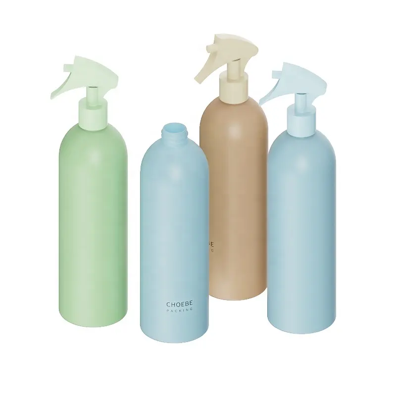 großhandel grün hdpe kunststoff auslöser reinigungsspray Lotion Pump-Flasche 500 ml nachfüllbare leere Shampooflaschen für Dusche