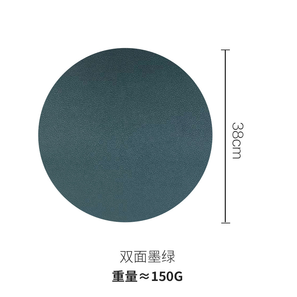 Mantel individual de doble cara verde oscuro
