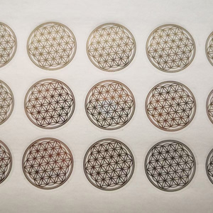 Custom Thin Electroform Gold Nickel 3D Logo Transfer Embossed <strong>Decals</strong> Metallic Letters Labels for False Eyelashes Mascara UV - Product Image 5