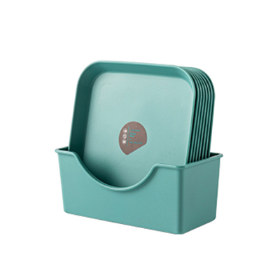 Deep green-8 plates+1 base