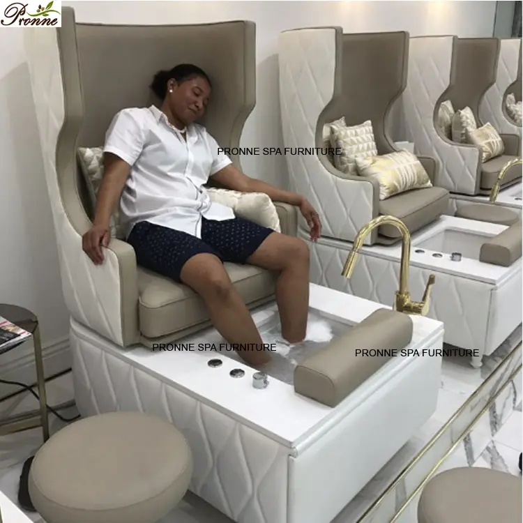 2022 Luxury New Comfortable Foot Spa Massage Cơ Sở Gỗ Dolphin Pedicure Ghế Với Bồn Rửa