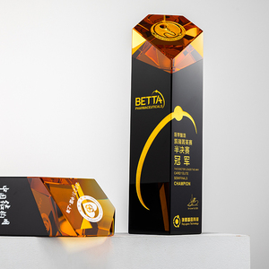 Custom High-End Double Crystal Splicing Trophy Creative Carved <strong>Award</strong> for Outstanding Employee Annual Meeting Honor Sports DIY - Product Image 2