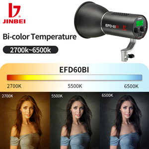 金杯EFD-60BI 2700k ~ 6500k便携式照相馆发光二极管视频灯交流/DC两用摄影连续发光二极管灯 - Product Image 3