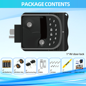 Full Metal Keyless <strong>Entry</strong> Keypad <strong>Key</strong> Fob RV <strong>Lock</strong> Deadbolt RV Door Keyless Remote Handle <strong>Lock</strong> for Camper Motorhome Trailer