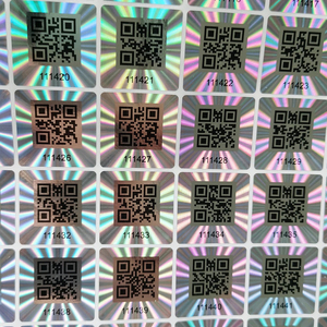 Kundendefinierte Sicherheitsetiketten QR-Code Anti-Fälschung Aufkleber 3d selbstklebendes holografisches Etikett - Product Image 3