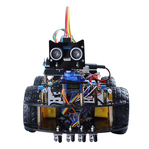 4WD Kit per auto intelligente Kit telaio auto Robot intelligente per auto con Encoder di velocità e scatola batteria Kit elettronico per r3 - Product Image 5
