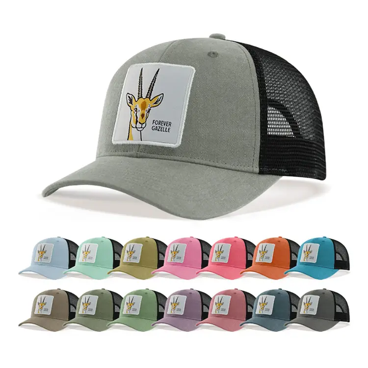 Chapéus unissex de malha, boné de malha personalizado, bordado, 100% algodão, esportivo, 6 painéis, gorro de malha caminhoneiro
