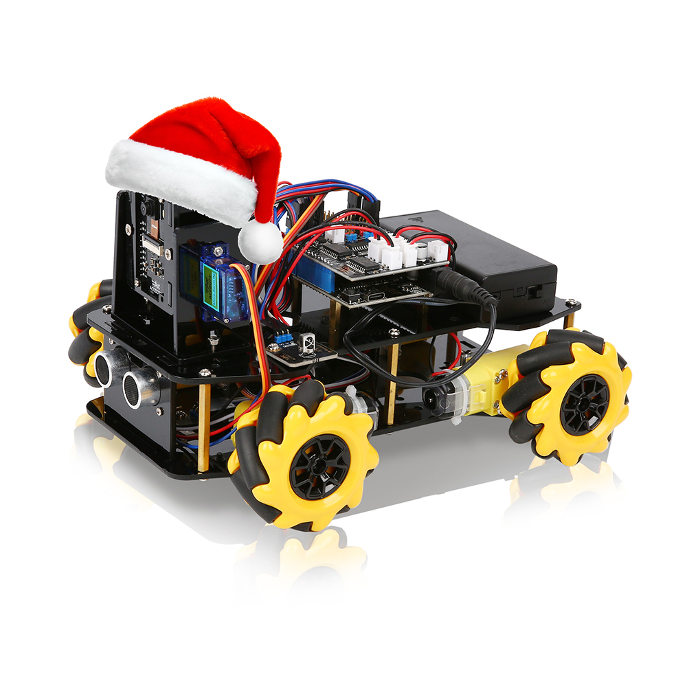Christmas New Year gift Smart Robot Car Kit 4WD Remote Control Car for <strong>Arduino</strong> IDE Programming STEM Education Science Coding Kit