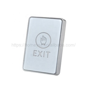 Mini pulsante di uscita della porta in plastica bianca per il controllo degli accessi forma lunga 12V Touch exit pulsante appartamento interruttore di rilascio usato - Product Image 2