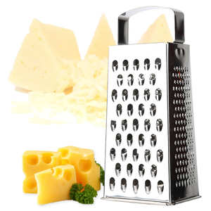 Manual Cheese and <strong>Vegetable</strong> Shredder Kitchen Multi-Purpose <strong>4</strong>-<strong>Sided</strong> Stainless Steel <strong>Vegetable</strong> Cheese <strong>Grater</strong> Handheld Box <strong>Grater</strong> - Product Image 1