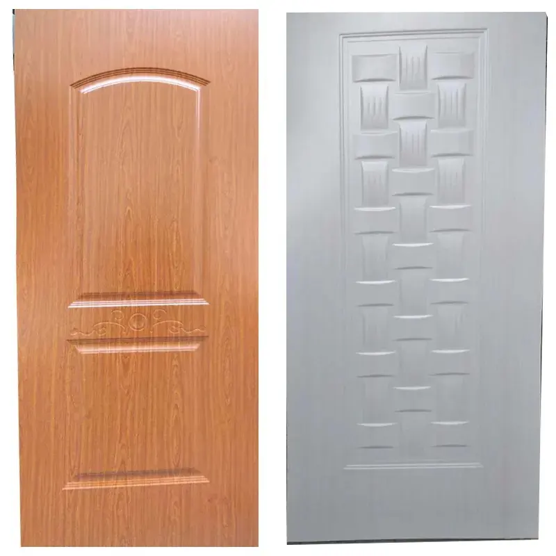 Piel de puerta de melamina/Piel de puerta MDF moldeada imprimación blanca/Piel de puerta de chapa de madera