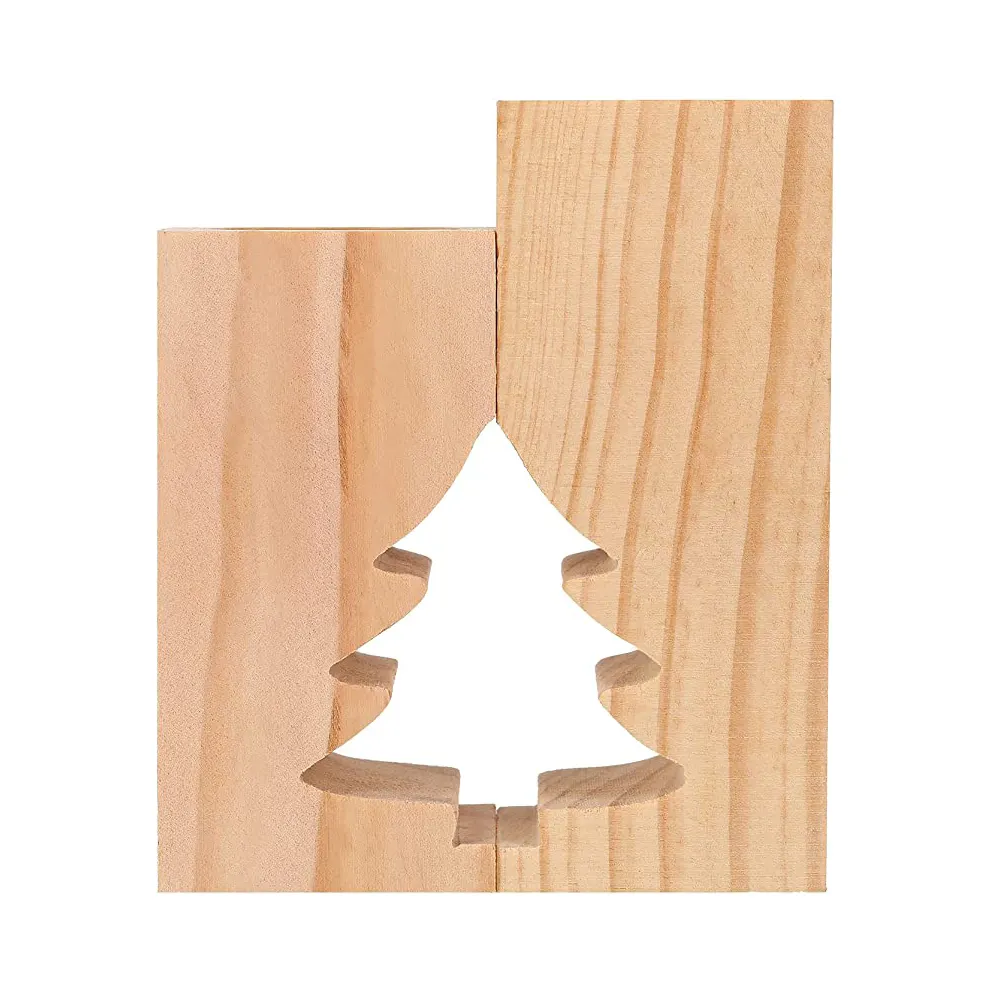 Supporto decorativo a forma di albero di natale Tealight, portacandele Tealight in legno per matrimonio e festa