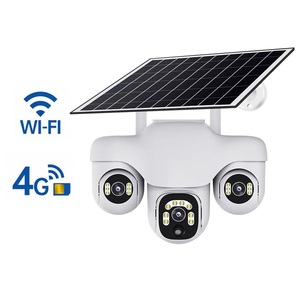 Três Lentes 6MP <span class=keywords><strong>WIFI</strong></span> Câmera De Segurança V380 Pro Night Vision Detecção De Movimento Humano Rastreamento De Voz <span class=keywords><strong>Intercom</strong></span>