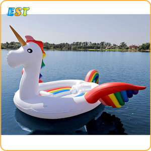 Flamingo Aufblasbare Party insel Regenbogen Aufblasbare Einhorn <span class=keywords><strong>Pool</strong></span> <span class=keywords><strong>Float</strong></span> aufblasbare Partei Vogel Insel