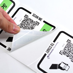Factory <strong>Custom</strong> QR Code Variable Data Should Be Brushed with Waterproof and Scratch-resistant <strong>Custom</strong> QR Code Stickers