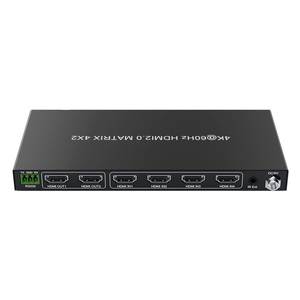 HDMI 2,0 4k @ 60Hz HDMI Matrix 4x2 HDCP 2,2 compatible con control remoto y botón 3D