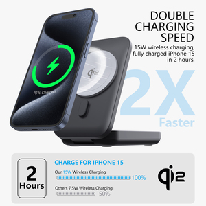 10000mAh 20W PD pil paketi Itian Qi2 15W 3 in 1 manyetik kablosuz şarj güç banka katlama istasyonu iPhone ve Apple izle - Product Image 5