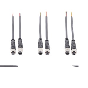 AOHUA ücretsiz örnek Mini Metal konnektör M8 sensör konnektörü ile 2 <span class=keywords><strong>3</strong></span> 4Pin 20/22/24 AWG kablo ön-kablolu erkek kadın <span class=keywords><strong>Jack</strong></span> konnektörü