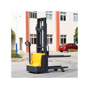 Haizhili 1.5Ton 3mフルエレクトリックスタッカーウォークストラドル脚ワイドサポート脚両面パレットフォークリフト電気用 - Product Image 1