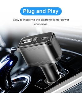 อุปกรณ์ติดตาม GPS ขนาดเล็ก4G สาย USB ที่ชาร์จโทรศัพท์ที่จุดบุหรี่ในรถ SOS อุปกรณ์ติดตาม GPS กันขโมย