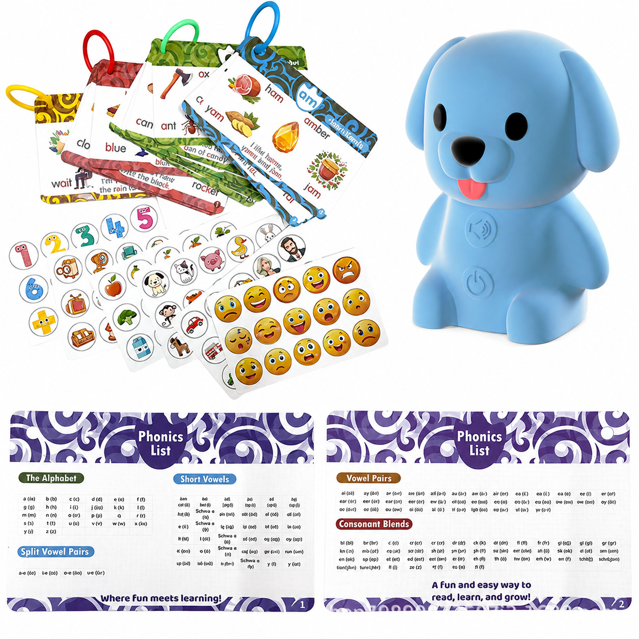 Tarjetas didácticas Blue Puppy-Phonics-75