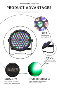 Led düz Par aydınlatma 54X3W Led Par 54 Can ışıkları ince Ip20 Dmx 512 ışık endişe ve parti için - Product Image 6