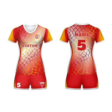 Uniformes de voleibol con estampado de sublimación completa transpirable personalizado 100% poliéster camisetas de voleibol femenino