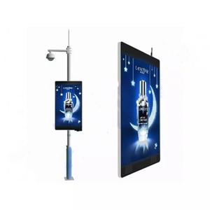 Roadside Solar Wifi 3G 4G Controle Placa Eletrônica Light Pole <span class=keywords><strong>Display</strong></span> LED P3 P4 P5 P6 LED Street Publicidade Screen Banner