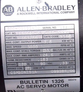 Nuevo y Original Plc NUEVO ALLEN BRADLEY 1326ABB3E113396F MOTOR 1326ABB3E113396F Controlador de programación PLC - Product Image 3