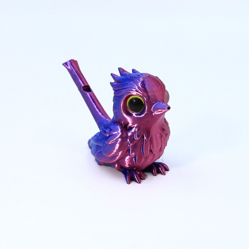 Flûte d'oiseau aquatique rouge et bleu de 8 cm