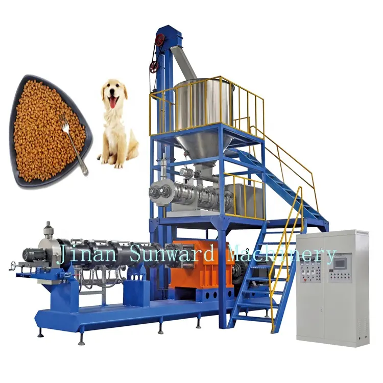 Extrusora de alimentación de Tilapia para perros, máquina de procesamiento de alimentos para mascotas, línea de producción de alimentos