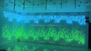 24V 2 Mt 3 Mt Outdoor Point Control <strong>Programmable</strong> DMX Smart Curtain Light <strong>String</strong> - Product Image 2