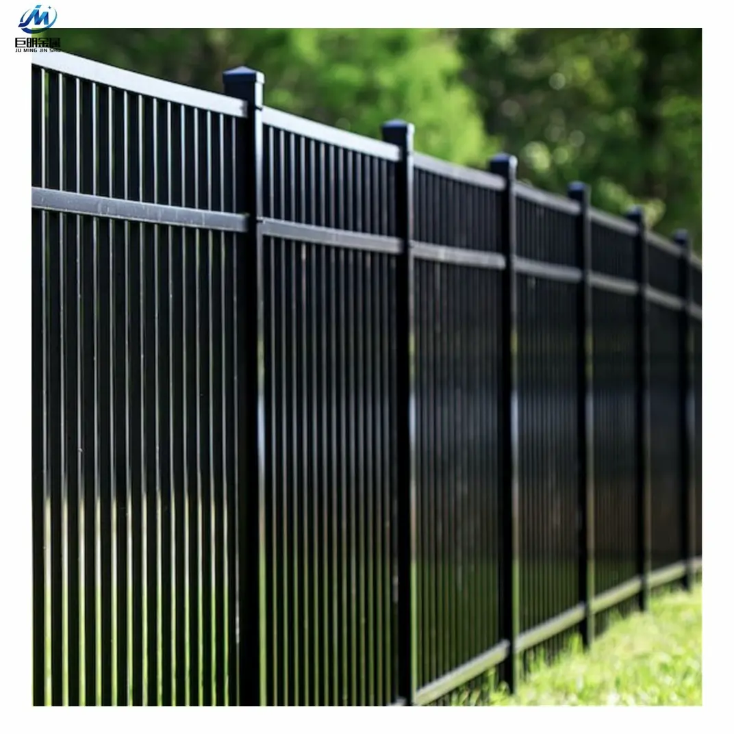Paneles de valla de hierro forjado, valla de aluminio, diseños baratos de alta calidad