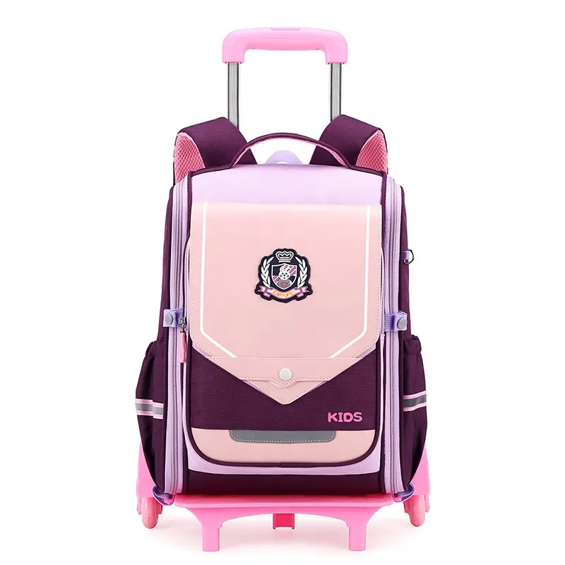 Mochila escolar con ruedas para niños y niñas, morral escolar con carrito, en promoción