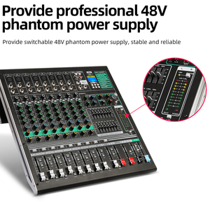 Biner DX10C Hot <strong>Sale</strong> Professional 48 V Phantom <strong>Power</strong> Sound Card USB 10 Channel Professional Audio <strong>Mixer</strong> for Stage Performance - Product Image 6