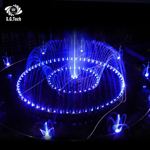 Vendita calda di lusso digitale cortina di acqua con luce LED musica fontana su misura piscina