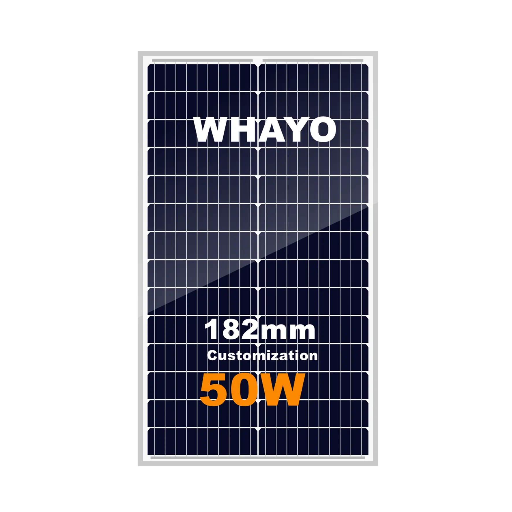 वाहायो 50w 60w 70w 80w सौर पैनल एकल बिजली की कीमत
