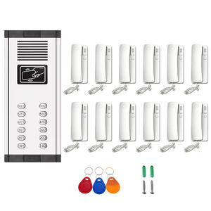 2025 nuevo apartamento intercomunicador Audio timbre sistema apartamentos sistemas de intercomunicación 12 edificios de apartamentos decodificador de 2 cables
