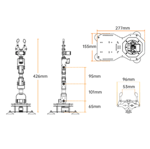 Intelligent Bus <strong>Robotic</strong> Arm Hiwonder xArm2.0 Supports Sensor Expansion, Scratch and Python <strong>programming</strong> Small Order Quantity - Product Image 2