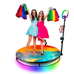 Basit kurulum Led RGB ışık 360 fotoğraf kabini 115cm cam 5-6 kişi 360 PhotoBooth makinesi partiler için - Product Image 2