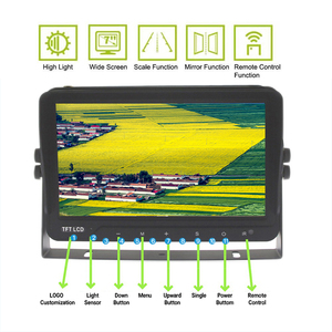Monitor del veicolo della fabbrica di ISO 4 canali Stand Alone per autobus per camion Display da 10.1 pollici Monitor digitale - Product Image 3