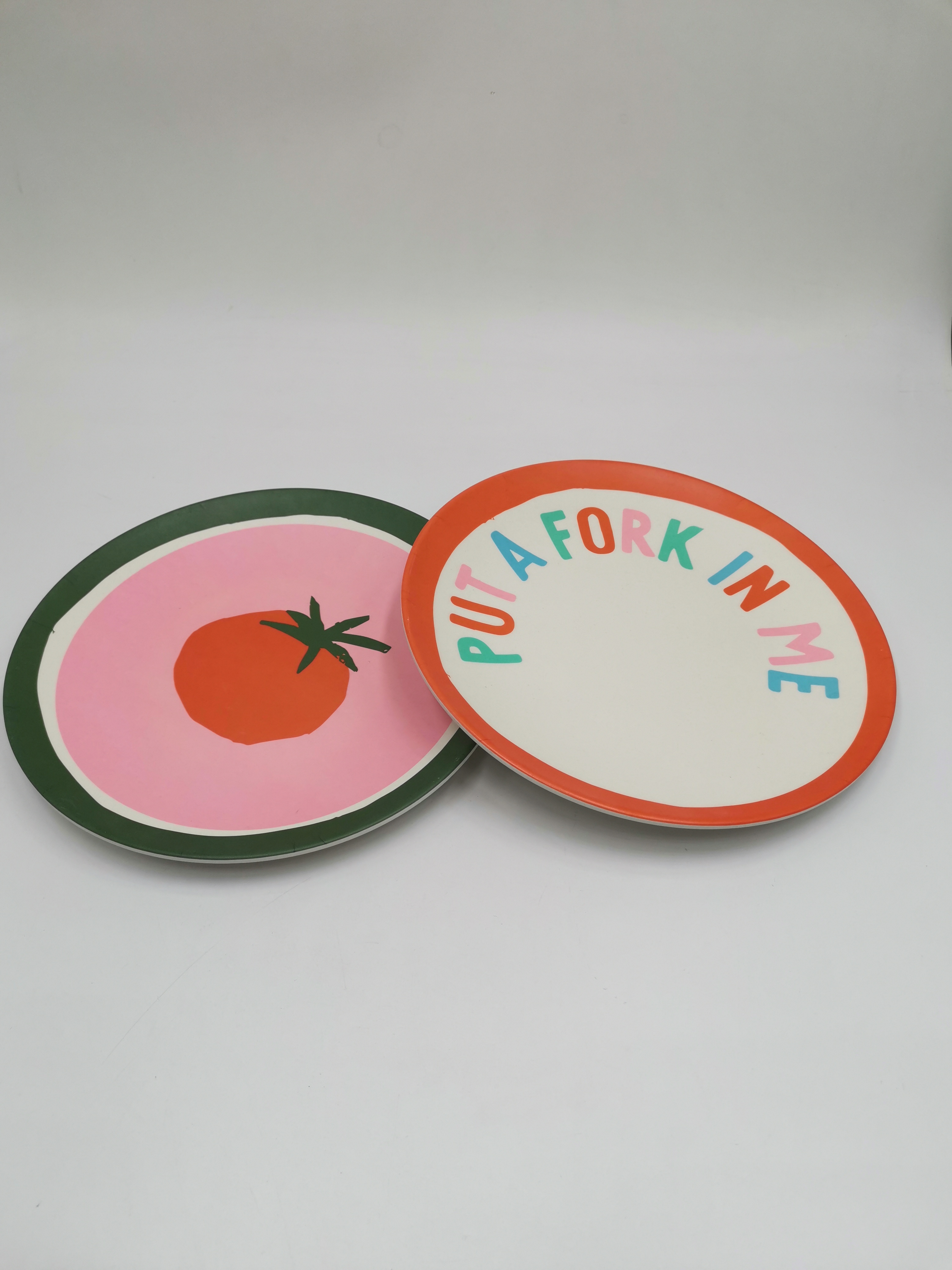 Baby  Bamboo Plat Round Shape Modern Children Bamboo Fiber Plate