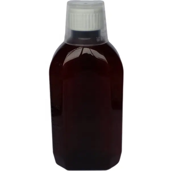 Ilaç Plastik Şişe Üreticileri 250 ml Amber Oval Pet Şişeler Öksürük Şurubu Için