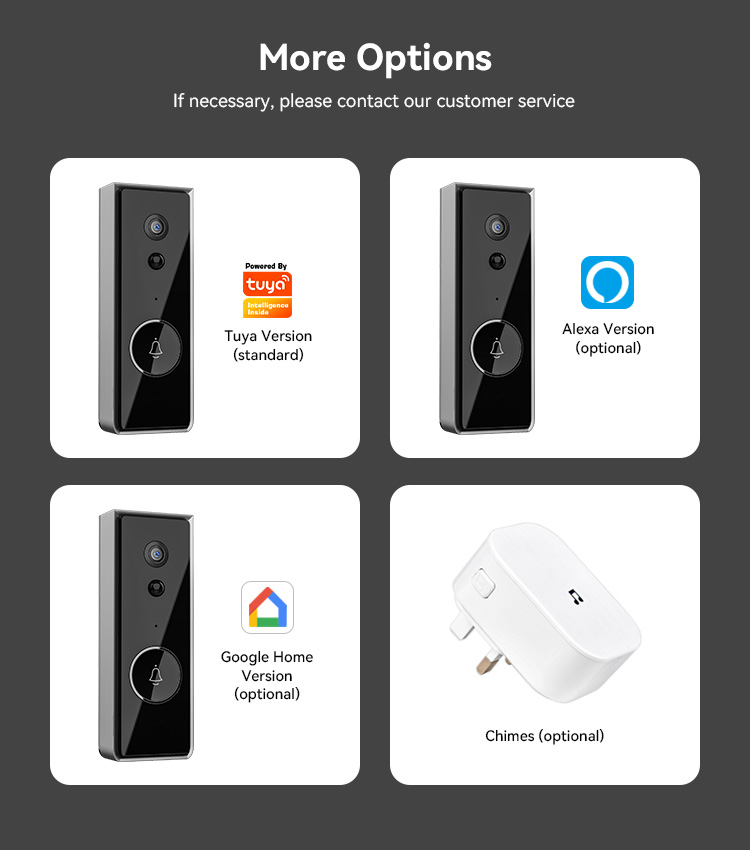 High quality  electronic wireless security visual  Tuya wifi with camera smart  ring doorbell