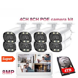 Rscamtom 8CH闭路电视音频FHD 3MP室外Poe摄像机套件运动检测IP摄像机夜视安全摄像机系统 - Product Image 1